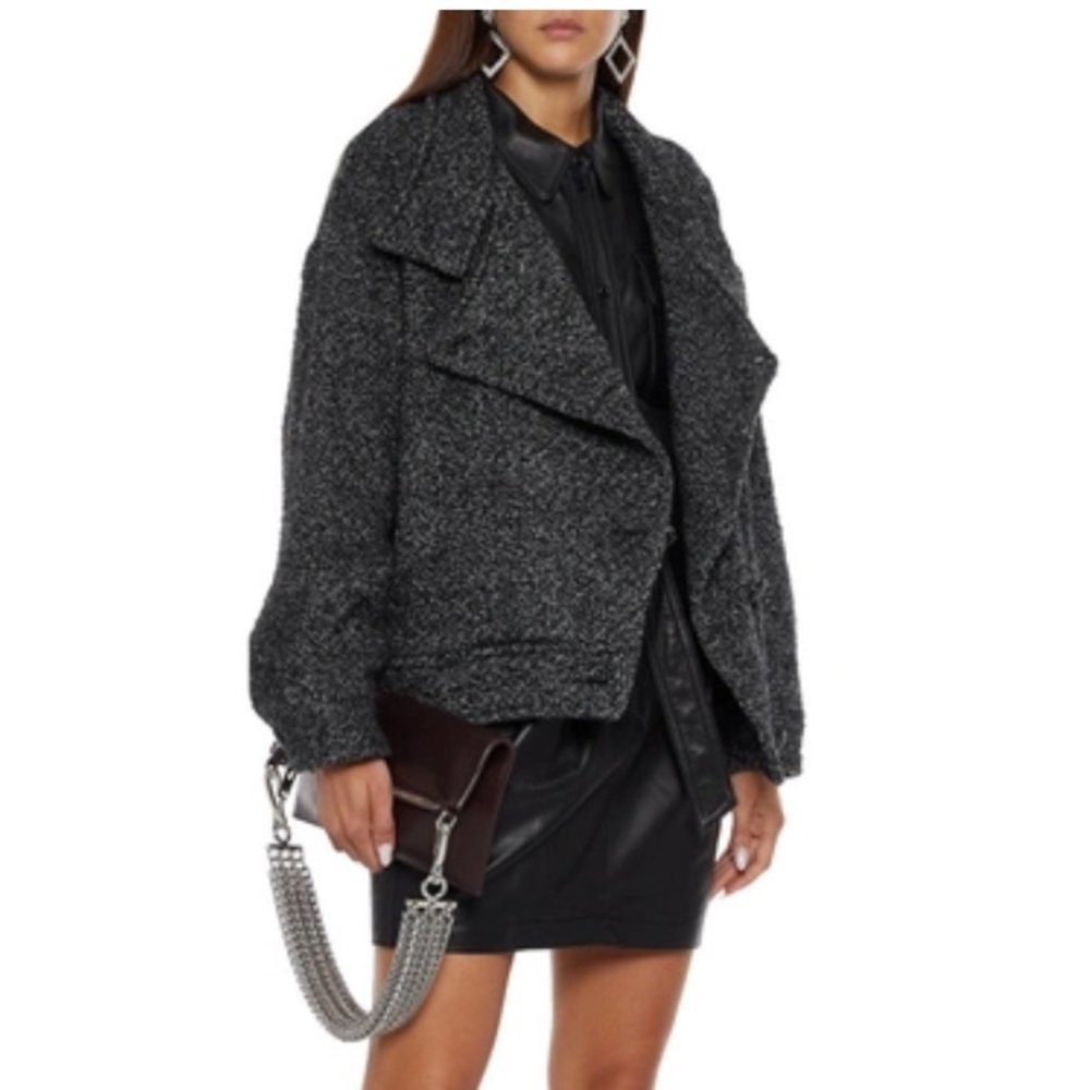 IRO Celidena Wool-blend
Coat In Anthracite‎ Charcoal Tweed Jacket size M